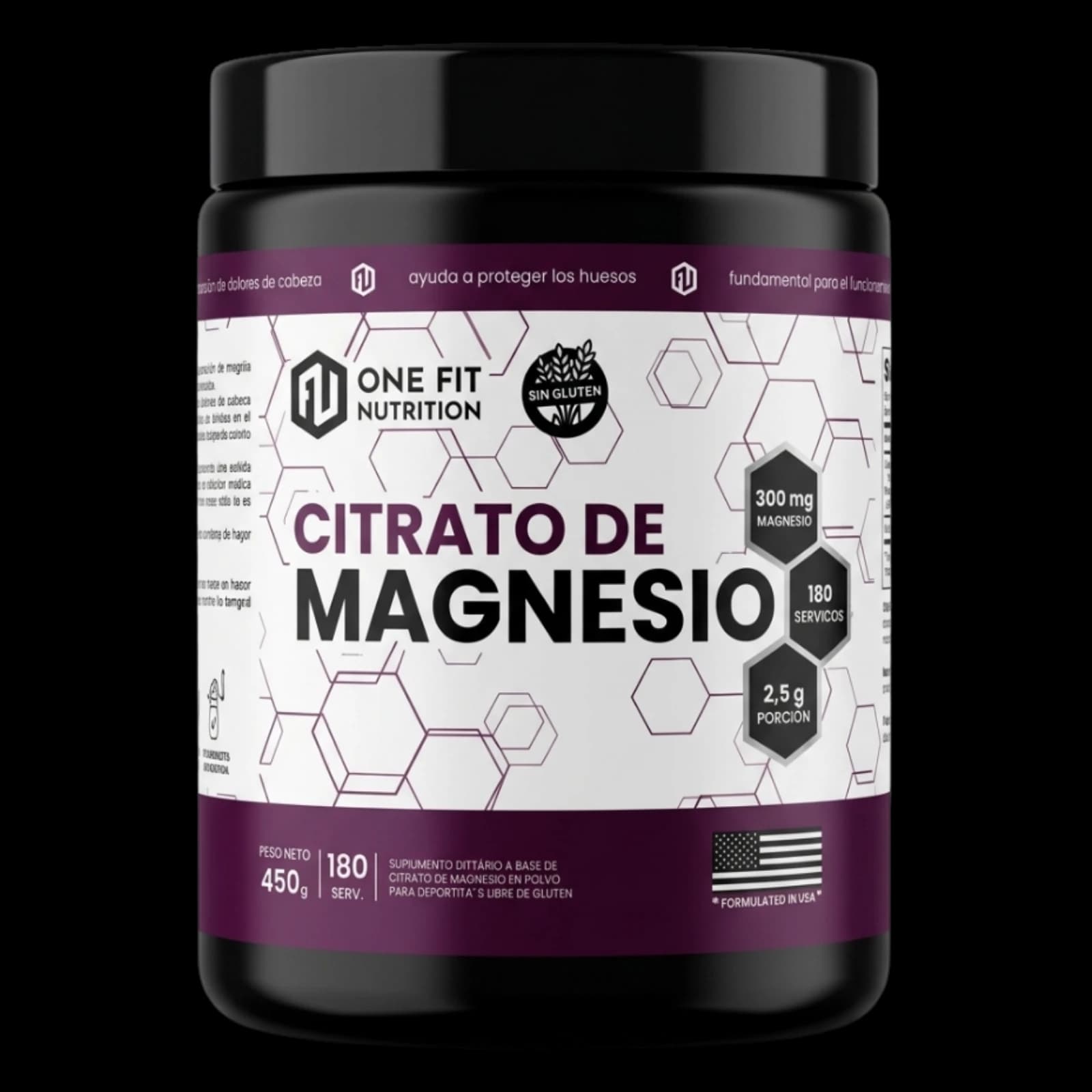 ONE FIT citrato de magnesio 450g